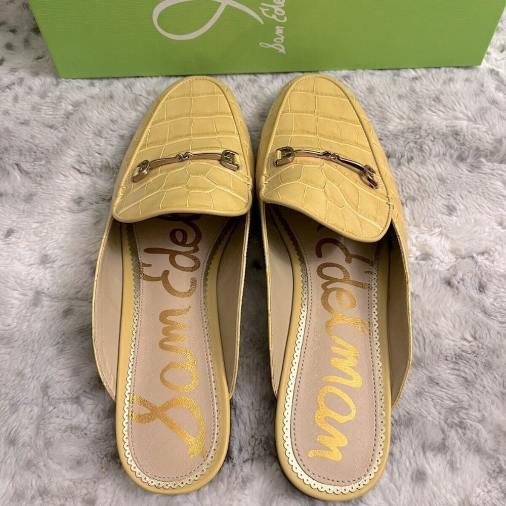 Sam Edelman Linnie Horsebit Embellished Mules MSRP$190 Perfect for Warm Seasons - Picture 11 of 14